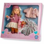 Papusa Interactiva 45 cm in rochia cu roz BERJUAN