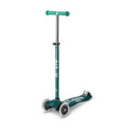 Trotineta Maxi Deluxe Eco LED verde MICRO