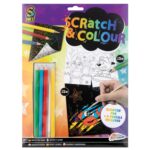 Set de Scratch art A4 si 4 creoane in asort. Grafix