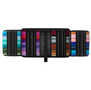Set 120 markere Nassau Fine Art cu 2 capete tip liner si pensula in etui GRAFIX — изображение 2