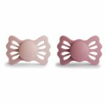 Set suzete din silicon Frigg Lucky (0-6 luni) Cedar/Baby Pink