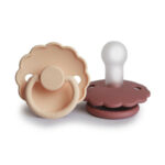 Set suzete din silicon Frigg Daisy (0-6 luni) Cream Pink/Powder Blush