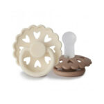 Set suzete din silicon Frigg Daisy (6-18 luni) Cream /Beige