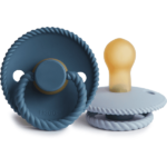Suzete din latex Frigg Rope (0-6 luni) culoarea Ocean View i Powder Blue