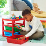LEGO 3-DRAWER STORAGE RACK - RED - imagine 2