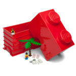 LEGO STORAGE BRICK 2 red - imagine 2