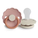 Set suzete din silicon Frigg Daisy (0-6 luni) Biscuit/Cream