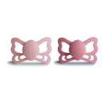 Set suzete din silicon Frigg Butterfly (6-18 luni) Blush/Cedar