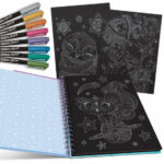 Carte de colorat cu pagini negre - Isadora (Metallic Pens) (6buc) — изображение 2