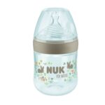 NUK Sticluta Nature plastic 150 ml+tetina silicon 0-6 luni (S) - imagine 2