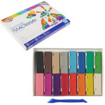 Plastilina GAMMA Clasic 16 culori, 320gr, cu cutitas