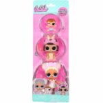 Set 3 figurine L.O.L. Surprise! seria OPP Tot + Pet + Lil Sis - Flower Child + Short Stop Hop + Lil Majorette
