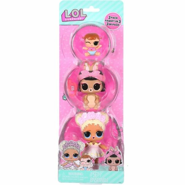 Set 3 figurine L.O.L. Surprise seria OPP Tot Pet Lil Sis Flower Child Short Stop Hop Lil Majorette Toys Toys