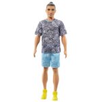 Papusa Ken Fashionista in tricou cu paisley MATTEL - imagine 2