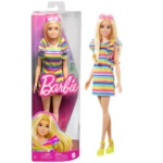 Papusa Barbie Fashionista Cu Bretele Si Rochie Curcubeu MATTEL