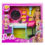 Papusa Barbie si Salon De Coafura, Par Cu Schimbare De Culoare MATTEL