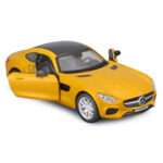 Macheta auto Mercedes-AMG GT, galben, Bburago 1:32 - imagine 2