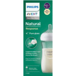 Avent Biberon Natural Response din sticla tetina din silicon 240ml 1m+ - imagine 2