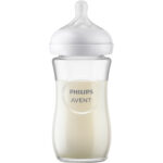 Avent Biberon Natural Response din sticla tetina din silicon 240ml 1m+ - imagine 3