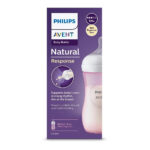 Avent Biberon Natural Response din plastic tetina din silicon 260ml Pink 1m+ - imagine 2