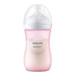 Avent Biberon Natural Response din plastic tetina din silicon 260ml Pink 1m+