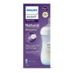 Avent Biberon Natural Response din plastic tetina din silicon 260ml Blue 1m+ - imagine 2