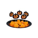 Set 12 betisoare de Cocktail Creepy Pumpkin (12 cm) BOLAND - imagine 2