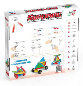 Set de constructie magnetic WHEELS 40 piese Supermag — изображение 5
