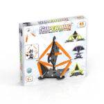 Set de constructie magnetic TECHNICOLOR 45 piese Supermag