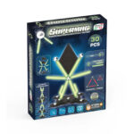 Set de constructie magnetic GLOW 30 piese Supermag P