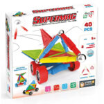 Set de constructie magnetic WHEELS 40 piese Supermag