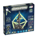 Set de constructie magnetic GLOW 45 piese Supermag
