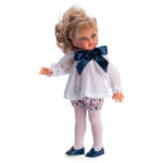 Papusa Sabrina 40 cm in camasa alba ASI