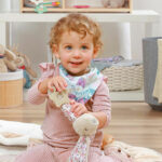 Barbite cu doua straturi (2 buc) 0+ FLORAL BabyOno - imagine 5