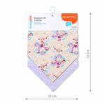 Barbite cu doua straturi (2 buc) 0+ HORSES BabyOno - imagine 3