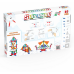 Set de constructie magnetic MULTICOLOR 85 piese Supermag - imagine 6