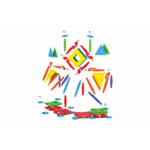 Set de constructie magnetic MULTICOLOR 85 piese Supermag - imagine 4