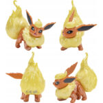 Set 4 Figurine Select Evolution Eevee, Jolteon, Vaporeon, Flareon POKEMON JAZWARES - imagine 4