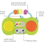 Jucaie interactiva cu sunet si lumina Pretend Mini Boombox INFANTINO - imagine 2
