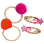 Set pentru par -Clame +Elastice Glitter and Gold SPIEGELBURG - imagine 2