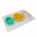 Set 3 farfurii + covoras masa (gri) Matchstick Monkey - imagine 4