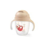 Cupa de baut cu un paie ponderat bej BABYONO - imagine 2