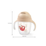 Cupa de baut cu un paie ponderat bej BABYONO - imagine 5