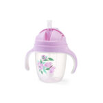 Cupa de baut cu un paie ponderat liliac BABYONO - imagine 2