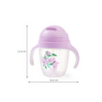 Cupa de baut cu un paie ponderat liliac BABYONO - imagine 4