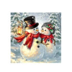 Pictura cu diamante de Craciun - Oameni de zapada - 30x30cm GRAFIX - imagine 2