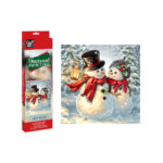 Pictura cu diamante de Craciun - Oameni de zapada - 30x30cm GRAFIX