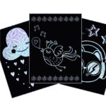 Caiet A4 cu 20 fise razuibile Scratch Pad si creion in asort. Grafix - imagine 3