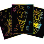 Caiet A4 cu 20 fise razuibile Scratch Pad si creion in asort. Grafix - imagine 5