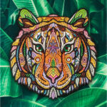 Pictura pe numere diamant pe panza Tigru 30x30 cm Grafix - imagine 2